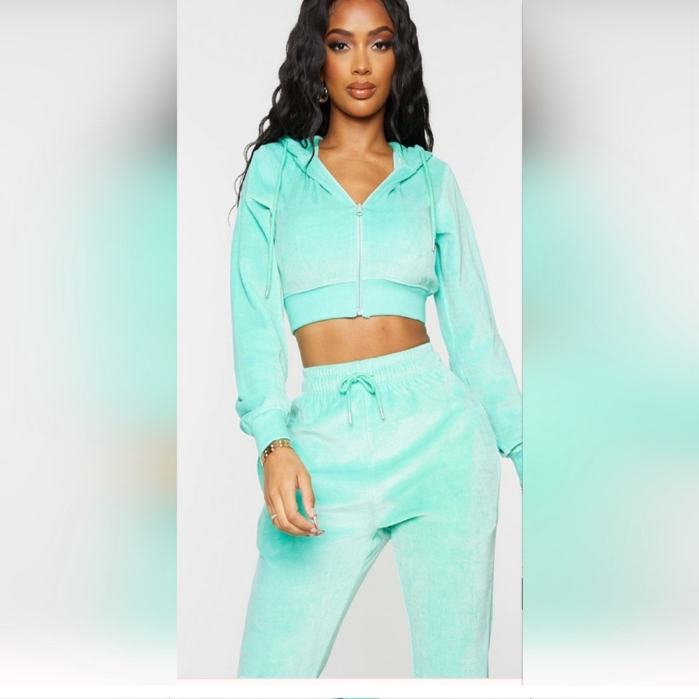 Pretty Little Thing velour joggers set